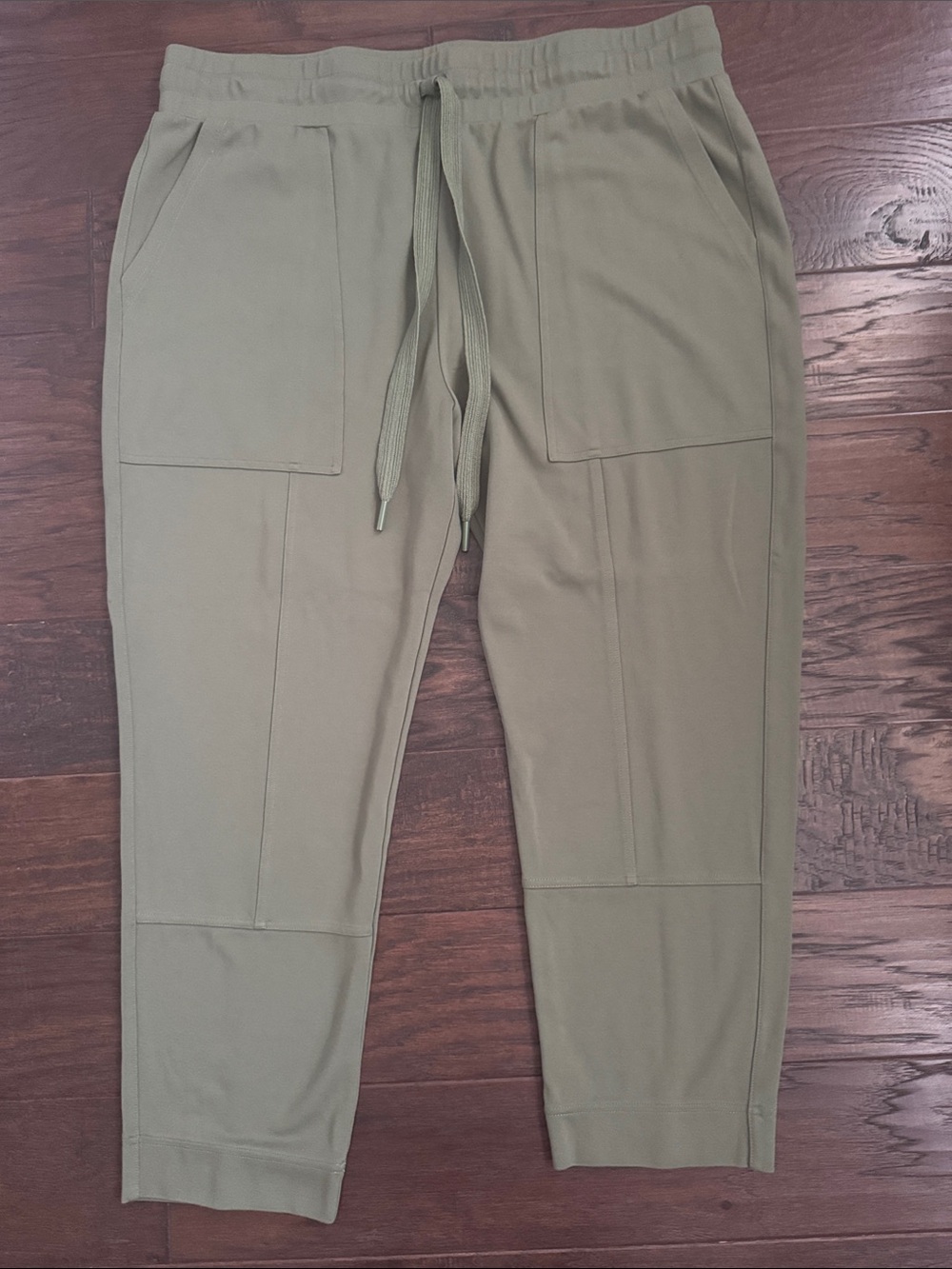 CAbi Olive Green Ankle Drawstring Joggers Style 6048 - Picture 3 of 7